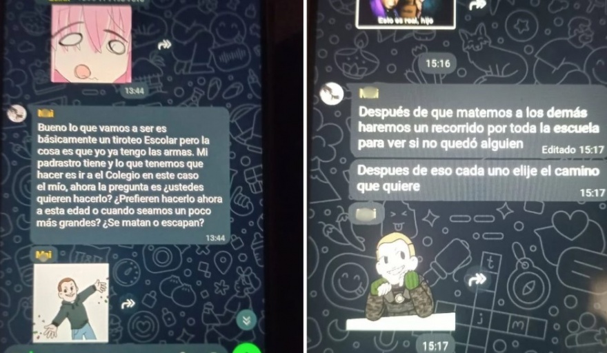 Conmoción: alumnos de Maschwitz planificaron una masacre escolar por WhatsApp