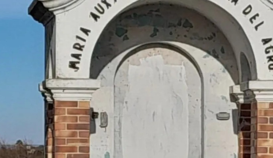Indignación en la comunidad católica por vandalismo a la Virgen del puente Ferrocarretero en Patagones