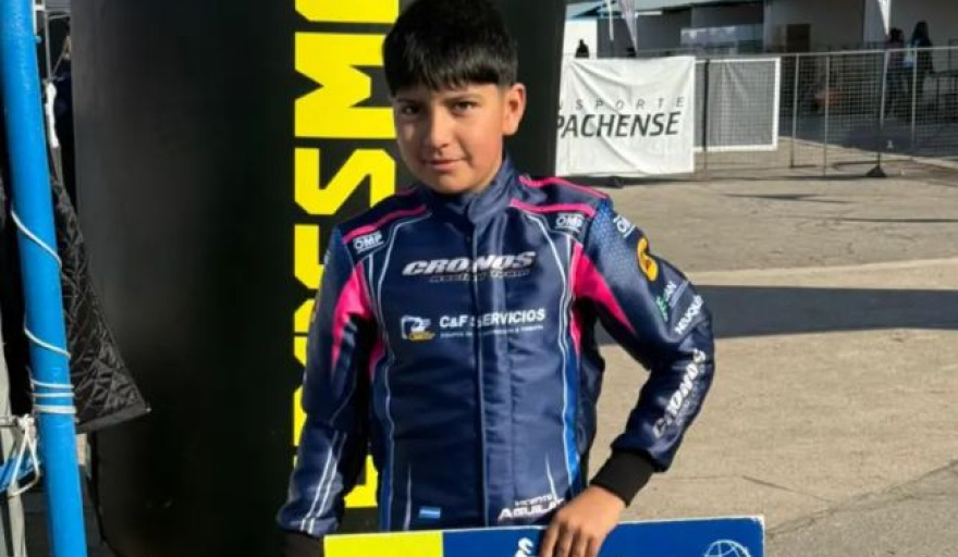Vicente Aguilar, el neuquino de 12 años que ya es bicampeón argentino de karting