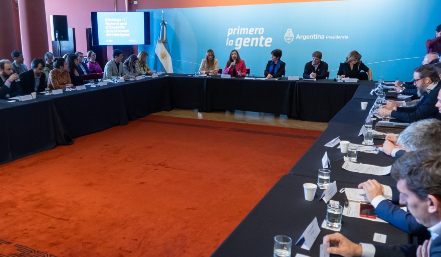Carreras estuvo presente en el acto de la presentación de la Estrategia Nacional del Hidrógeno