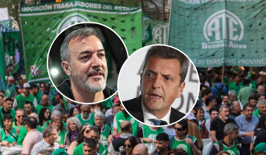 Rodolfo Aguiar con Sergio Massa: "Ha sido importante la paritaria, porque logramos un acuerdo nuevamente mantenernos por encima de la inflación"