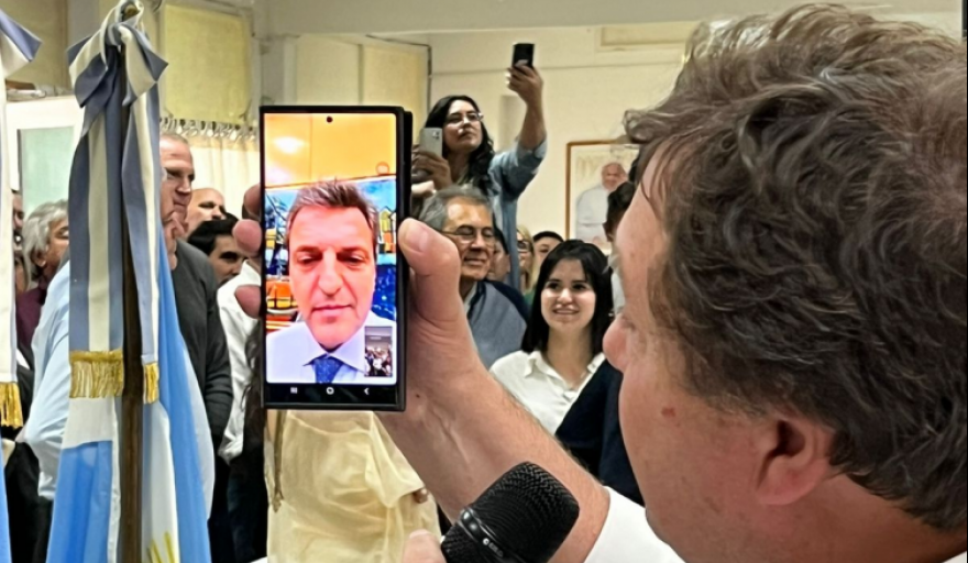 En una videollamada, Massa agreadeció el apoyo a todo JSRN