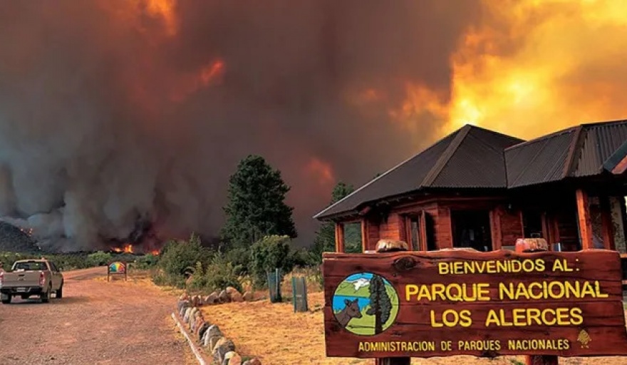 Incendio en Chubut: el 70% de las áreas quemadas pertenecen al Parque Nacional Los Alerces