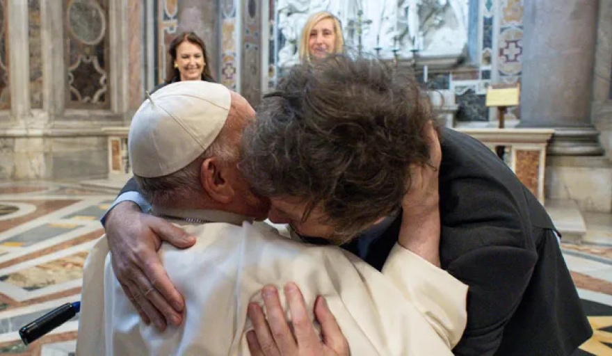 Encuentro entre Javier Milei y el Papa Francisco en el día de Mama Antula