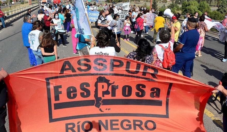 Paro de trabajadores de la Salud Pública en Río Negro