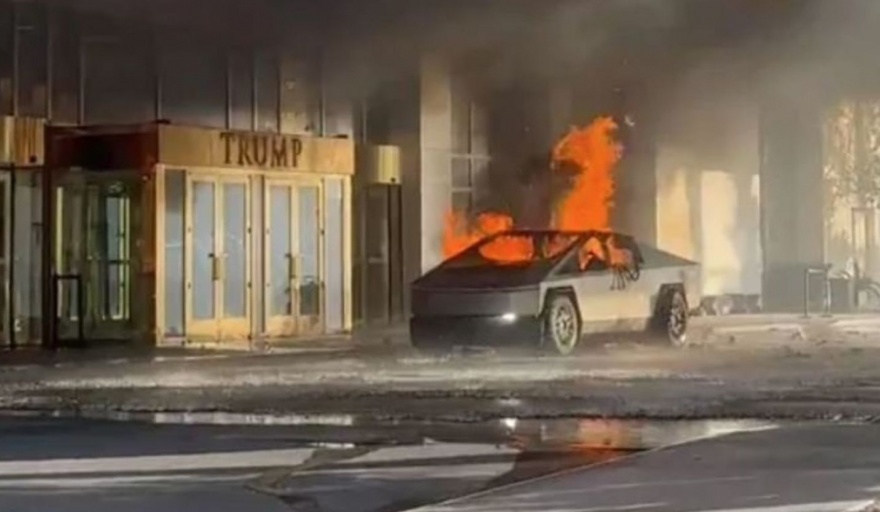 Explosión de Cybertruck de Tesla fuera de hotel Trump en Las Vegas deja un muerto y 7 heridos