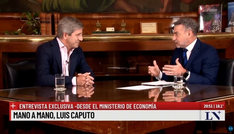 Caputo concedió una entrevista con el objetivo de llevar tranquilidad a los mercados