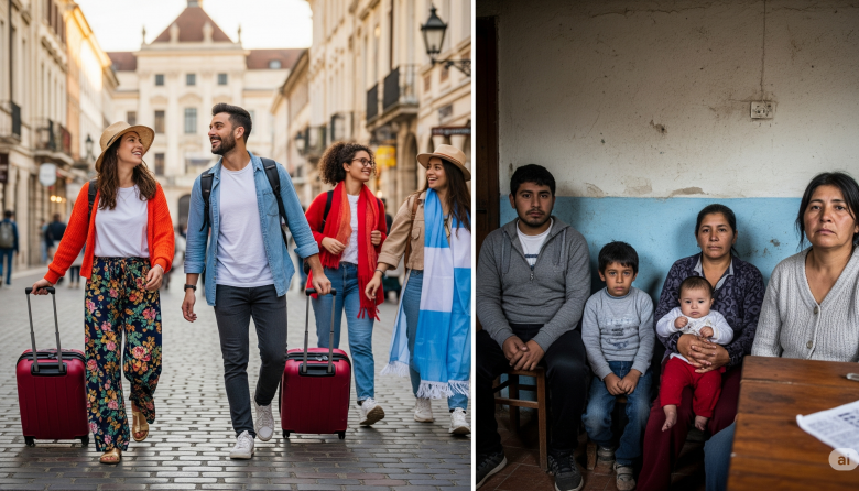 Viajes al exterior y hambre en casa: la Argentina de las dos velocidades
