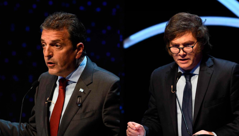 Milei cae en la imagen y en un eventual balotaje Massa lo supera por la mínima diferencia