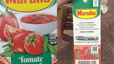 Alerta de ANMAT: detectan gusanos en un lote de tomate triturado Marolio y piden no consumirlo