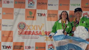 Orgullo viedmense: dos jóvenes lograron medallas en el Sudamericano de Salvamento Deportivo en Brasil