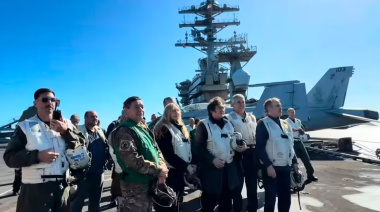Cecim repudió la visita de Milei al USS Nimitz en Mar Argentino