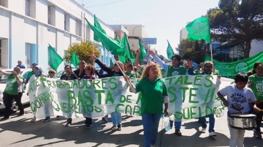 ATE y CTA paran cinco días en áreas clave de Chubut